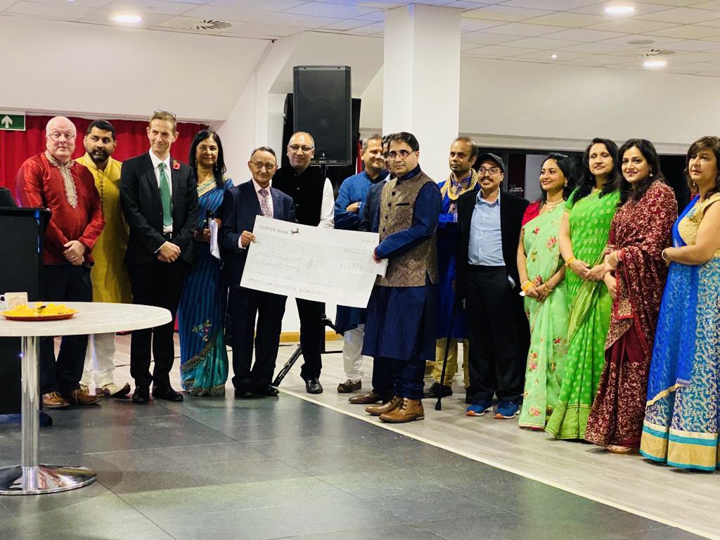 drarunram72's tweet photo. #Diwali #BAPIO #ISSW #IndianSociety #Swansea Amazing evening at Indian Society Of South West Wales Gala Dinner yesterday. Handed over cheque for £ 7851 from members of ISSW to BAPIO to support those affected by COVID 19 in India. Providing food, medicine and medical expertise. https://t.co/7Q0ThvbXVL