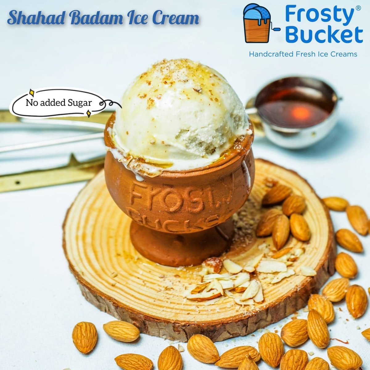 FrostyBucketIN's tweet photo. "No added Sugar", less on guilt 🧘
Let the festive binge go on with our "Shahad Badam Ice Cream"  🍨

Orders:
7977048914
https://t.co/ihdu58nDhr
https://t.co/8WhdcKaj4D
https://t.co/q1MTICT1qA  

#FrostyBucket #HandCrafted #IceCreams
#Coolhad #Frostories #Frostasy #FrostShakes https://t.co/mWuh6r9pjk