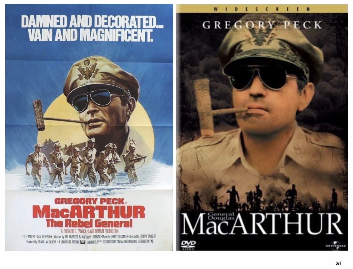11:50am TODAY on @ITV4 

The 1977 #War #Bio film🎥 “MacArthur” directed by #JosephSargent from a screenplay by Hal Barwood & Matthew Robbins

🌟#GregoryPeck #EdFlanders #DanOHerlihy