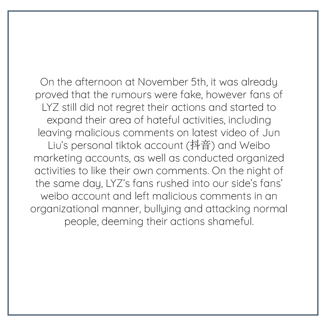 junliufanclub's tweet photo. [Clarification of events happened between 5th-7th November Part 2]
#AlwaysWithJunLiu https://t.co/I1DBYStD2z