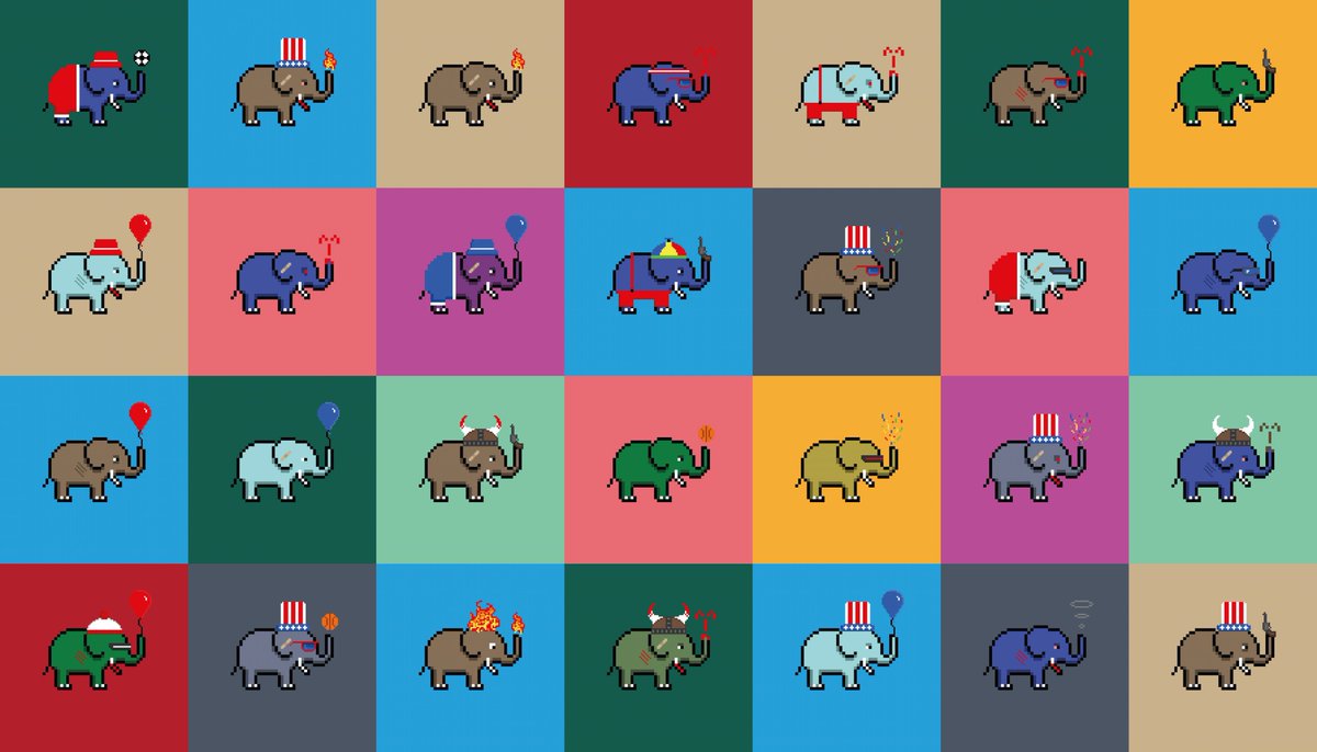 _pixelephant_'s tweet photo. Pixelephants are fun! 🤩
Add some joy and color to your avatars❗️🎨

Collect a #pixelephant on @opensea 
and #join_the_herd 🐘🐘🐘
0.005 #ETH 

#nft #NFTCommmunity #NFTs #NFTcollection #OpenSeaNFT #Pixel #NFTcollection #nftcollectible  #nftcollector https://t.co/rNjTO95DR3