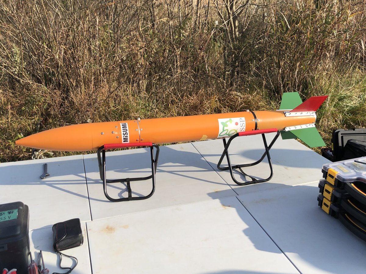 ASSP_Rocket's tweet photo. 本日12時30分頃、能代宇宙イベントにて、HTI-40号機βの打ち上げに成功いたしました!!!🚀🚀
機体は弾道落下をしてしまい残念ですが、1度は断念せざるを得なかった打ち上げの成功に、メンバー一同喜んでおります😆😆
ご協力頂いた関係各所の皆様、本当にありがとうござい��した！ https://t.co/NFeph2NoEG