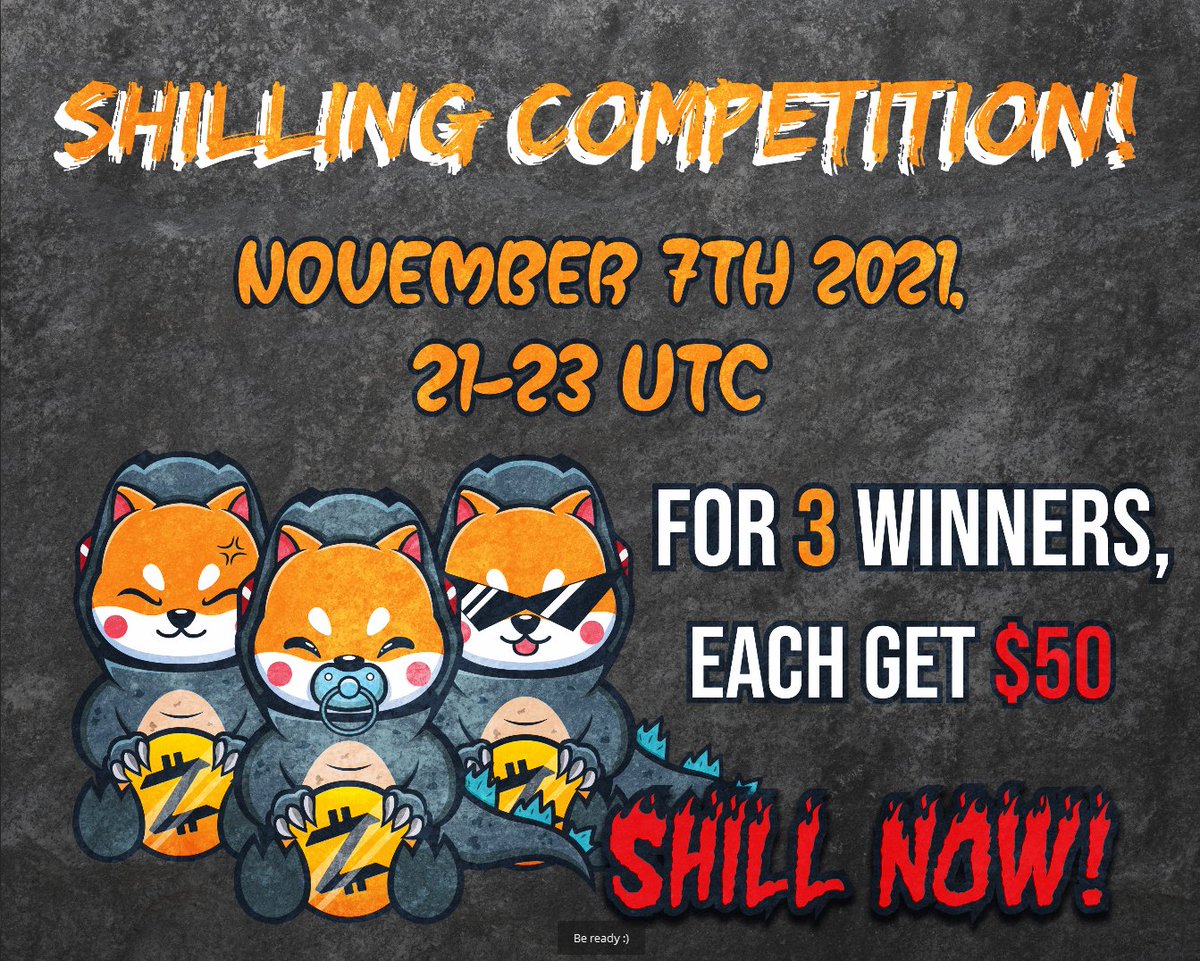 I would like to announce our shilling giveaway :))
LFG