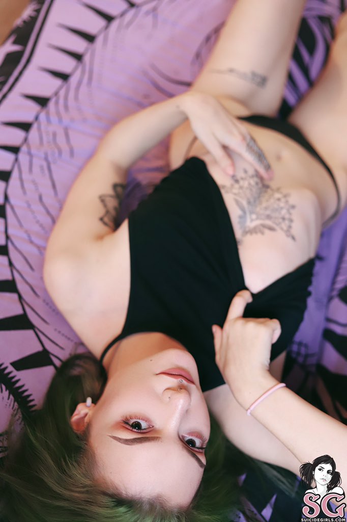 ZzefSg's tweet photo. This is such a #Throwback 🥺 my first ever #photoshoot and my first ever #set for @SuicideGirls 💘💘💘 It’s called “Lief” which is a #Dutch word for #lovable #sweetheart since we shot it in #Amsterdam 🖤 #fishnetlovers #greenhair #feet #tattoo #sg #of https://t.co/RB5ppJEWjc