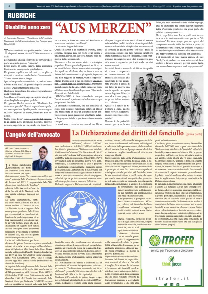 DarioAntonacci's tweet photo. “La #Dichiarazione dei #diritti del #fanciullo”, per la rubrica l’angolo dell’#avvocato, de @ilsorpassomts (ottobre 2021) #culturagiuridica #law #laleggenondormemai #unaquestionedidiritto #lawyer #Lawyers #lawyerup #diritto #avvocati #ius #lex #legge #duralexsedlex https://t.co/f0xbdmo4GW