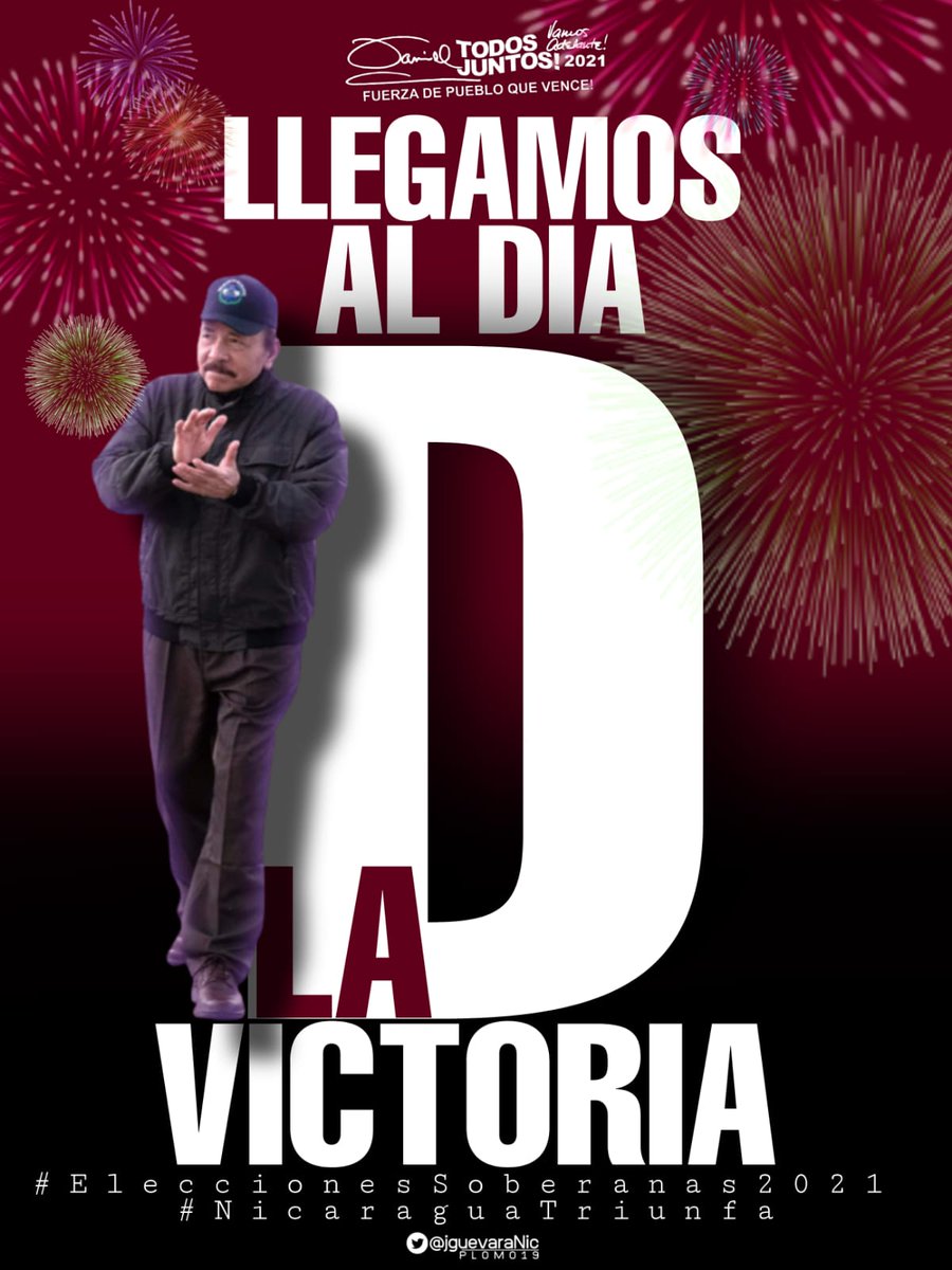 #NicaraguaTriunfa #7novembre

#EleccionesSoberanas2021 
#Hoy #07Nov en #Nicaragua  vamos a ratificar nuestro modelo  Cristiano,Socialista,Solidario.🕊
🔴⚫2️⃣🔴⚫ 

<a href="/BenjaminNorton/">Ben Norton</a> <a href="/ChalecosAmarill/">©halecos Amarillosᴳᴸᴼᴮᴬᴸ 🍀ʷAͤNͣOͬNͤYˡMͤOᵍUͥSͦⁿ</a>
<a href="/CMonteroOficial/">Carlos Montero</a>

#ElPuebloPresidente
 #Cuba #Venezuela #Bolivia #Mexico