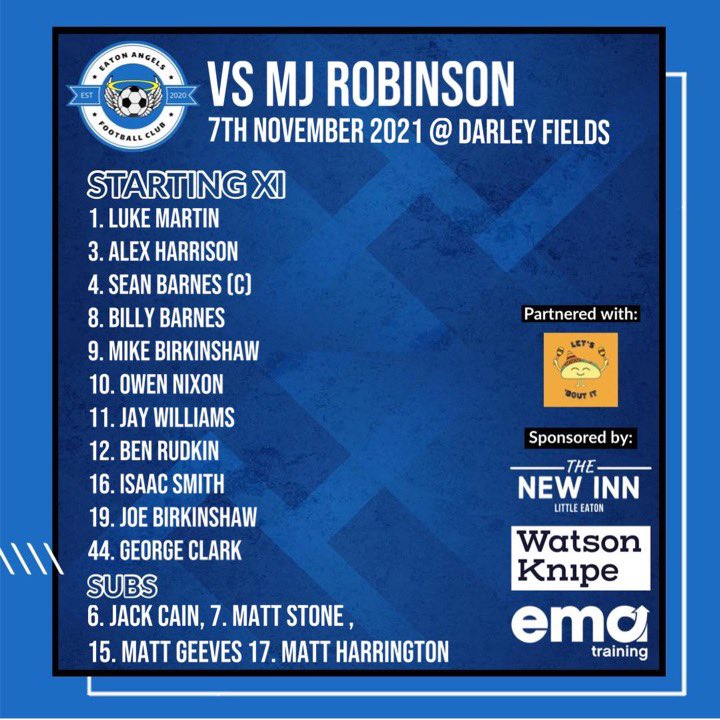 The starting XI for this mornings match 🔵⚪️
#UpTheAngels 
#bleedblue