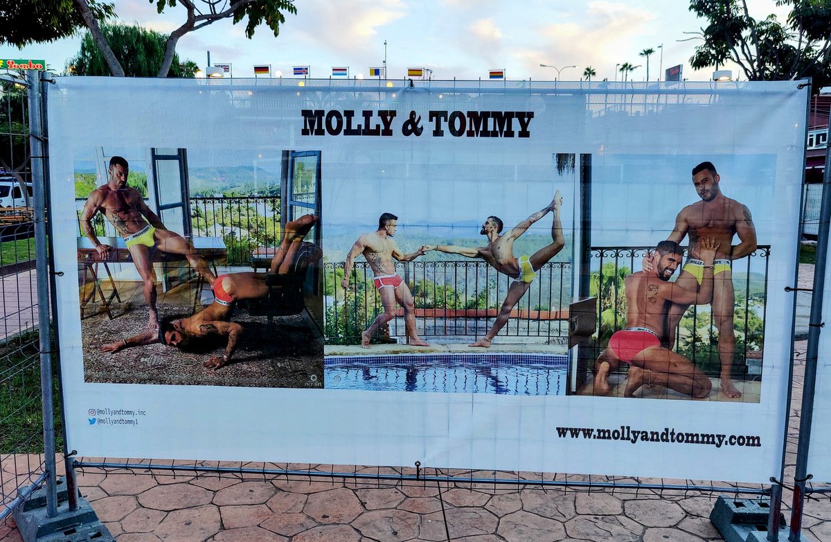 Some of our Molly &amp; Tommy posters at Winter Pride Gran Canaria. 🏳️‍🌈🏳️‍🌈🏳️‍🌈