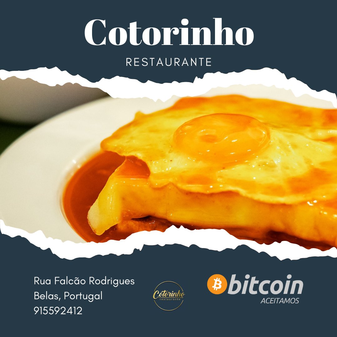talvasconcelos's tweet photo. Ontem o jantar foi no restaurante Cotorinho! Francesinha... o ponto alto, depois da comida, foi ter pago com #Bitcoin através da #LightningNetwork !! https://t.co/d8KKKS0kKr