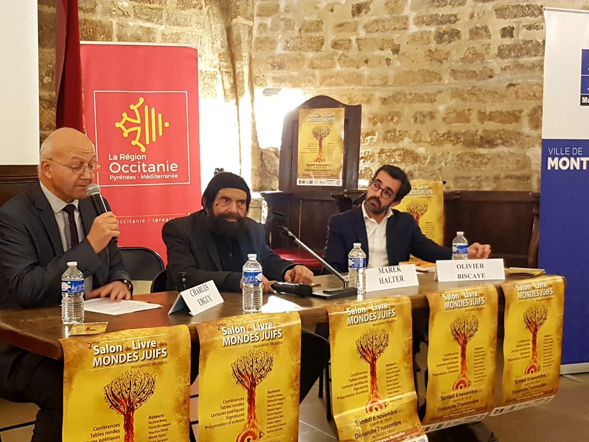 PerlaDanan's tweet image. Ouvert par ⁦@MarekHalter⁩ sur les questions d’⁦@OBiscaye⁩ , le salon du #livre des #mondes #juifs se poursuit ce dimanche salle Petrarque. Auteurs, editeurs, libraires et débats. Ouvert à tous. Entree libre. Partenariat ⁦@RadioAviva88Fm⁩