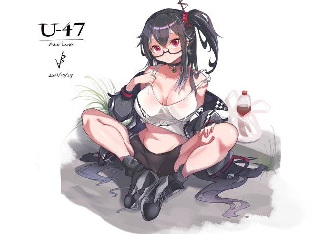 #アズールレーン 
U47を描いてみた 