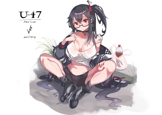 #アズールレーン 
U47を描いてみた 