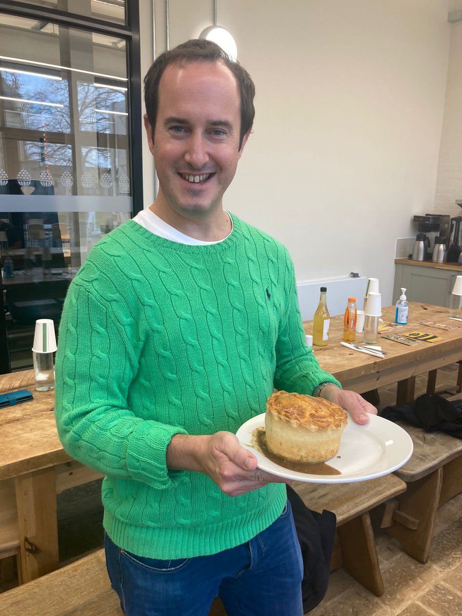 artisanschool's tweet image. Oliver’s first ever #properpie