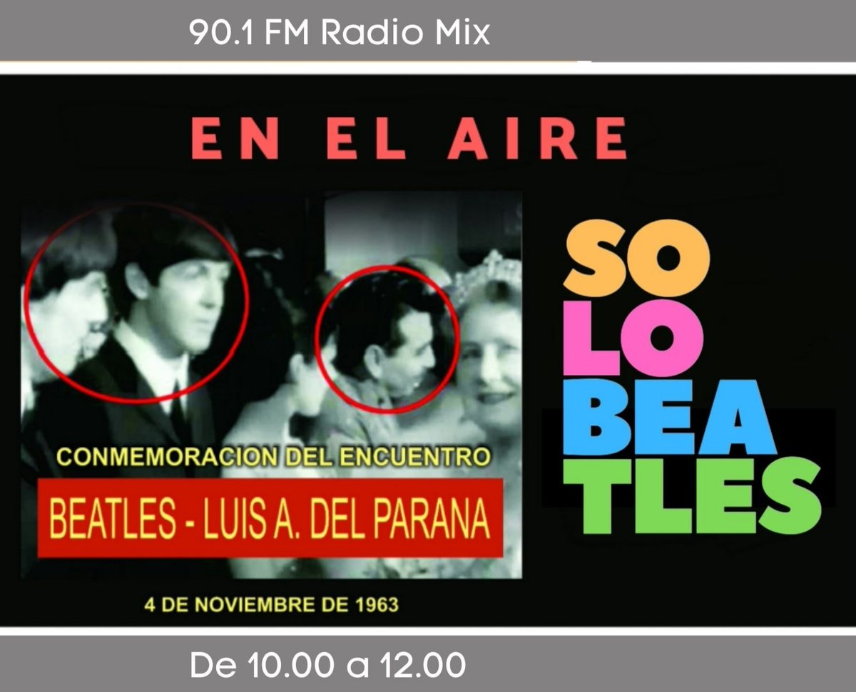 SoloBeatles777's tweet photo. Un momento inolvidable en la historia de Los Beatles: conocieron a Luis. A. del Paraná, en ese momento, el cantante paraguayo más éxito del mundo.
#En_el_aire_SoloBeatles https://t.co/ZBR0LVqbJZ