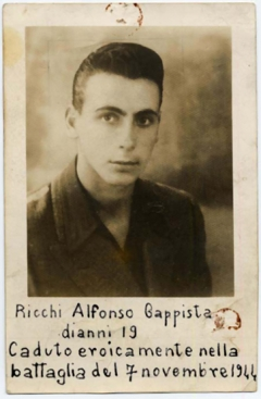 ANPI_Pianoro's tweet photo. #RicchiAlfonso "Sergio" #anni19. Militò nella 36ª brigata #BianconciniGaribaldi e operò sull'#Appennino tosco-emiliano.
Nell'#autunno 1944 scese in città, con altri partigiani, per prendere parte a quella che si riteneva l'imminente insurrezione popolare di #Bologna. https://t.co/oyzpW9OV3v