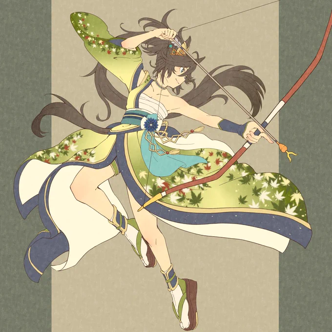 流鏑馬衣装をシービーが着たらどうなるのかなって妄想をしてました 