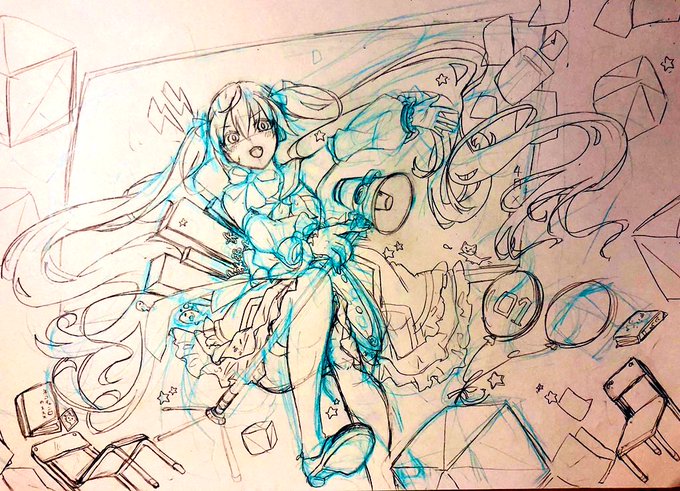 マジミラといえば、この線画まだ塗ってないんだよな 