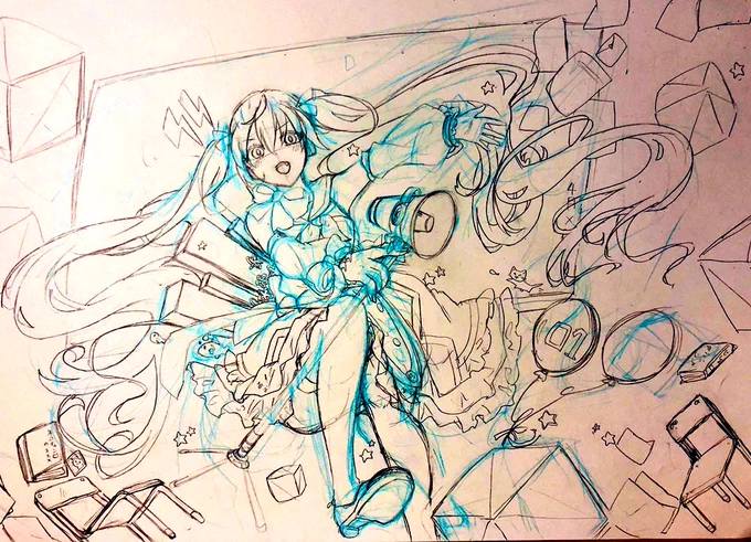 マジミラといえば、この線画まだ塗ってないんだよな 