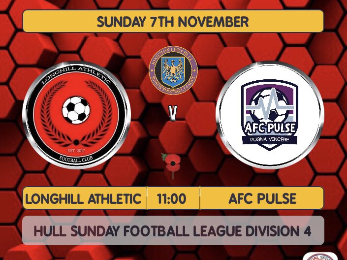 🔴 MATCH DAY 8 🔴

We’re back to league action after a week off! Today we host AFC Pulse who currently sit 5th in the league. 

Kick off is 11am on Alderman Kneeshaw Playing Fields, so if you are free we’d love it if you were able to come down and cheer on the lads!

#TheReturn