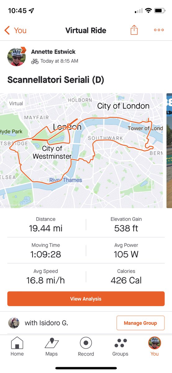 annetteestwick's tweet photo. First proper Zwift race and I came last!🤣🤣 https://t.co/7La1mOJXqB