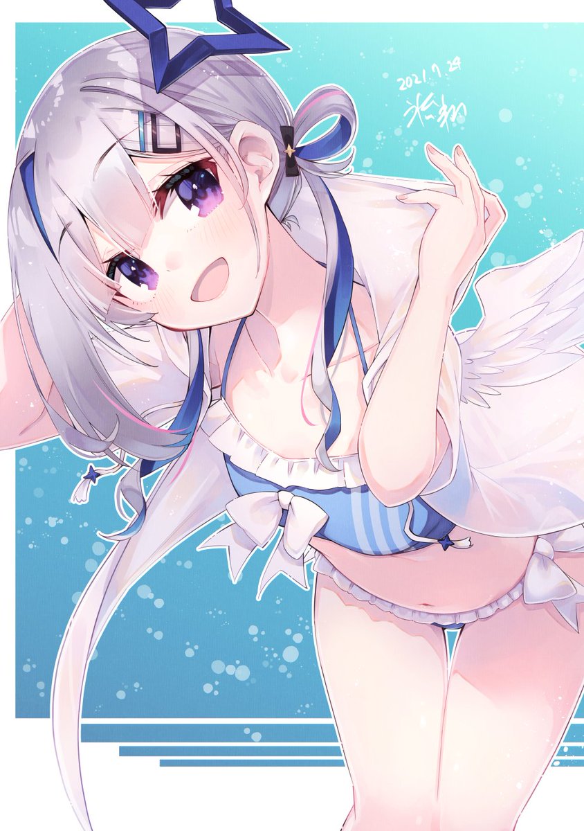 天音かなた 「#いいおなかの日 」|氷川 翔のイラスト