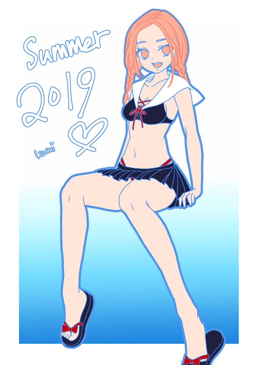 「#いいおなかの日 #いいお腹の日  2021年～2018年の暑中お見舞いイラスト」|餅田いずみ⭐️ご依頼受付中のイラスト
