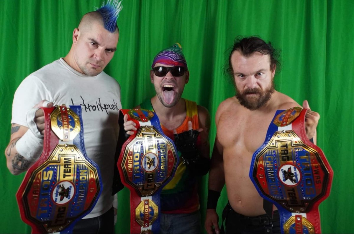 Pro Wrestling All Stars of Detroit first ever Trios Team Champions, Detroit Punk! 
<a href="/chuckstein138/">chuck stein</a> <a href="/SeanLawhorn2/">“ The Sadistic” Sean Lawhorn</a>