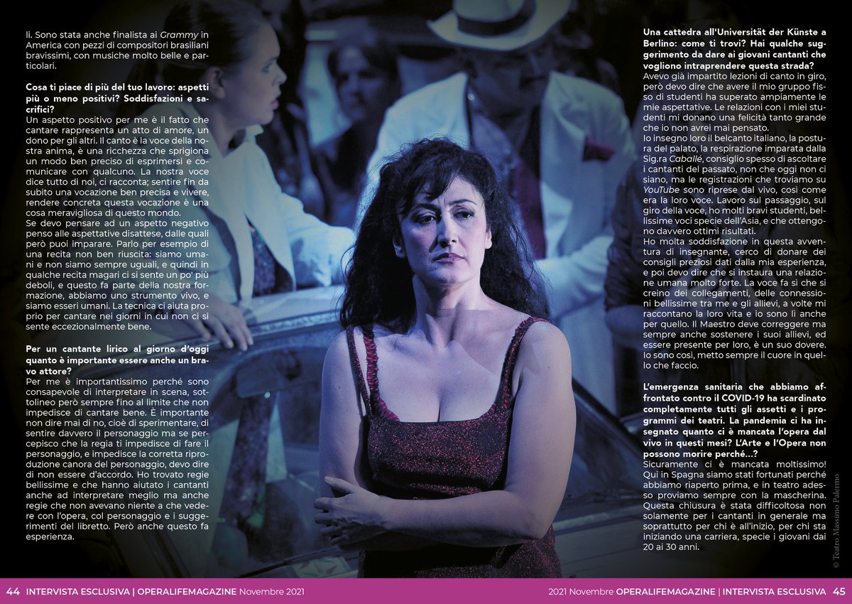 MariaJoseMontiel (@majmontiel) on Twitter photo Cari amici, vi invito a leggere la bellissima intervista pubblicata sul numero di novembre di <a href="/OperaLifeIT/">OperaLife.it</a>. Mi manca così tanto l'Italia e il meraviglioso pubblico italiano. Spero di rivedervi molto presto!
Un caro saluto da Berlino! ❤✨🎼😘 Cari amici, vi invito a leggere la bellissima intervista pubblicata sul numero di novembre di <a href="/OperaLifeIT/">OperaLife.it</a>. Mi manca così tanto l'Italia e il meraviglioso pubblico italiano. Spero di rivedervi molto presto!
Un caro saluto da Berlino! ❤✨🎼😘