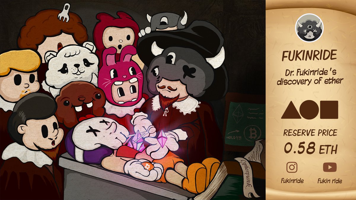 "Dr. Fukinride " the first Artwork Created By Fukinride
6000 x 4520 px  NFTs art reserve price 0.58 ETH 
Thank you watching  

foundation.app/@fukinride/~/1…

#NFTshill #NFTCommmunity #NFTTHAILAND #cartoon #cartoonvintage #vintage