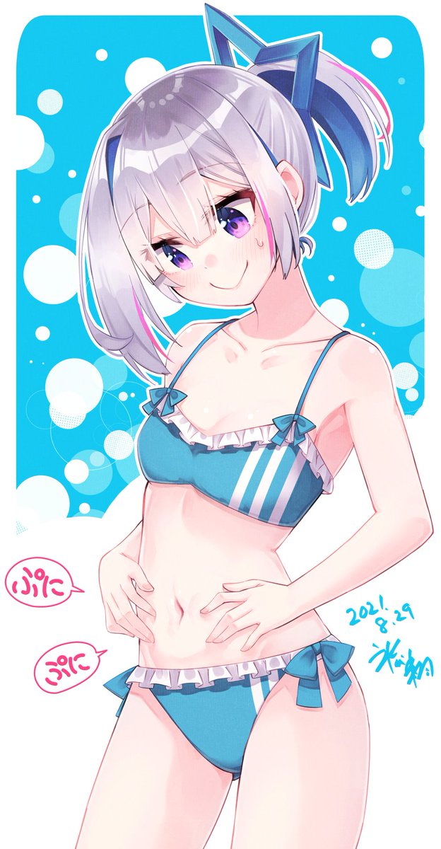 天音かなた 「#いいおなかの日 」|氷川 翔のイラスト