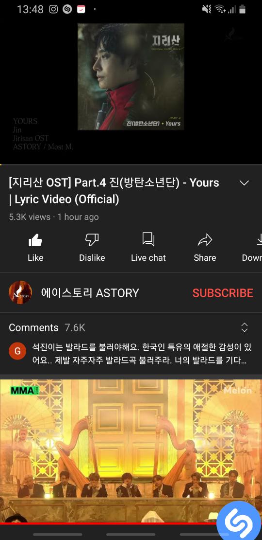 _miin_yoon's tweet photo. Jin has an angel's voice 😭😭
#YoursOutNow #JinOST #YoursByJin #석진이_Yours_박박  #JIN https://t.co/j3Sfrnvv3U