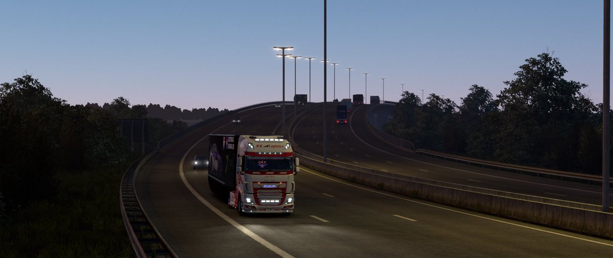 P1nkyR's tweet photo. Spotted running the @XkartEsports race car back to the UK early this morning. For our next race we may need to send it via air mail 😉 #ets2 #spa24h #mwlogistics https://t.co/8nejLQgBN5