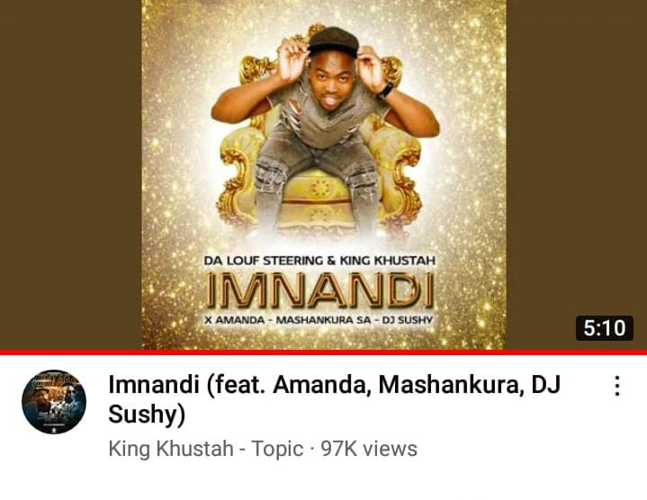 KingKhustah_sa's tweet photo. Few Views to reach my goal of 100k Views on YouTube ❤❤❤
#imnandi
#YouTube https://t.co/UA1KosNAJB