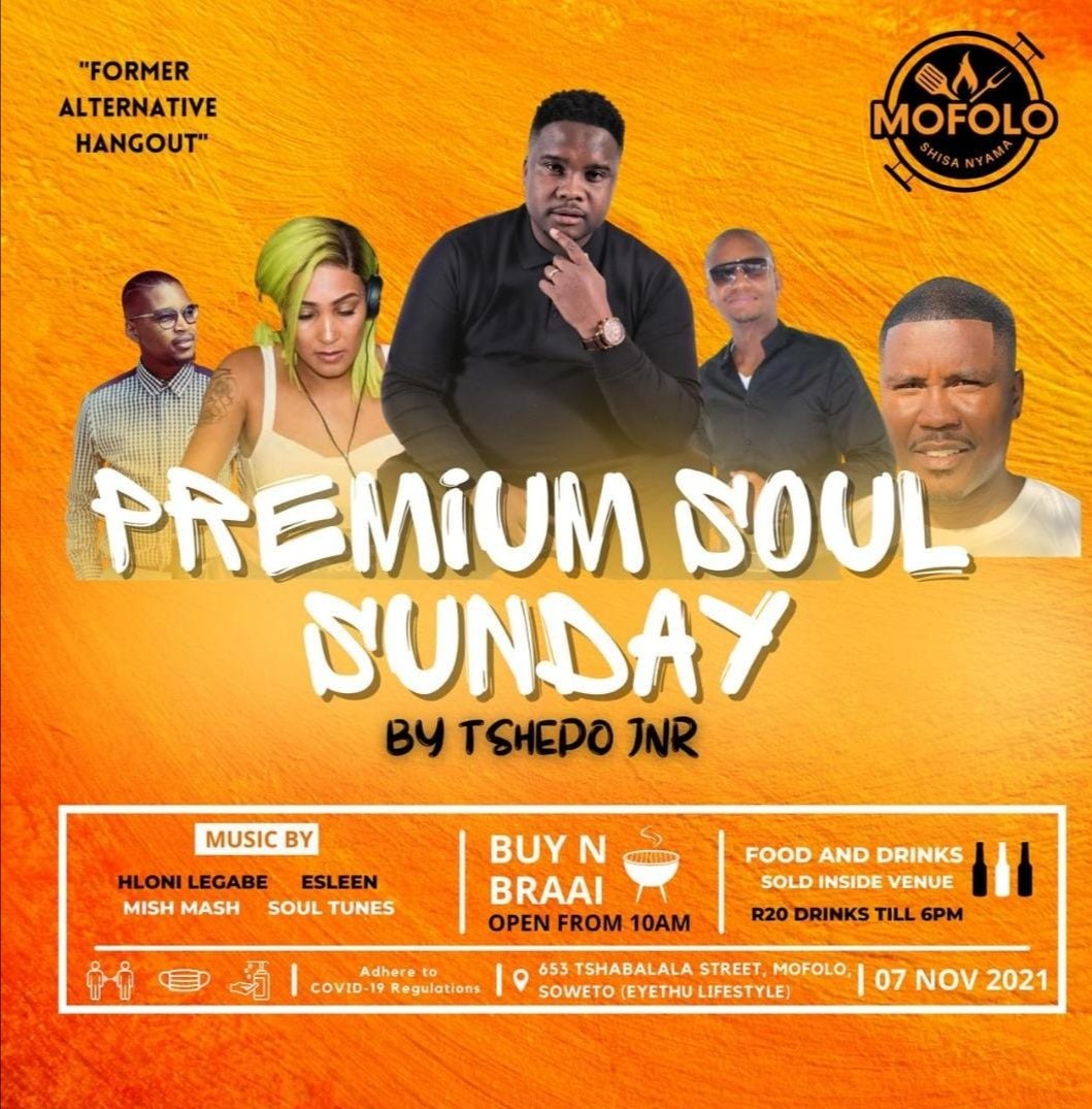 tshepojunior's tweet photo. Tsweeeeeeeee 13:00-16:00, The Sunday Lunch and later Mofolo Shisa Nyama #TheMusicMan https://t.co/CmcKncKHS0