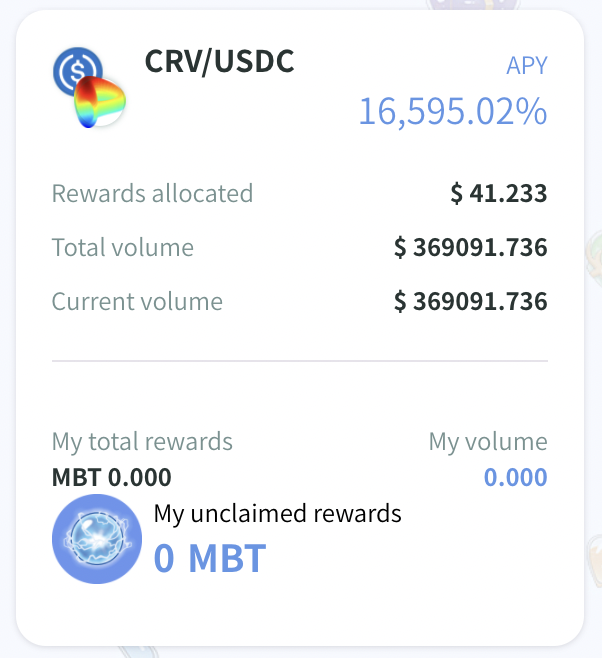 $CRV holders, have you checked our crazy fruity farm and trade mining? 

🎉 Don’t miss this great opportunity to accumulate $MBT in this early stage 

🪄 Liquidity farm: magicianmetaverse.com/#/farms

Come explore the gold cave at #Magician 💰

<a href="/CurveFinance/">Curve Finance</a> <a href="/0xPolygon/">Polygon | POL</a> #Polygon