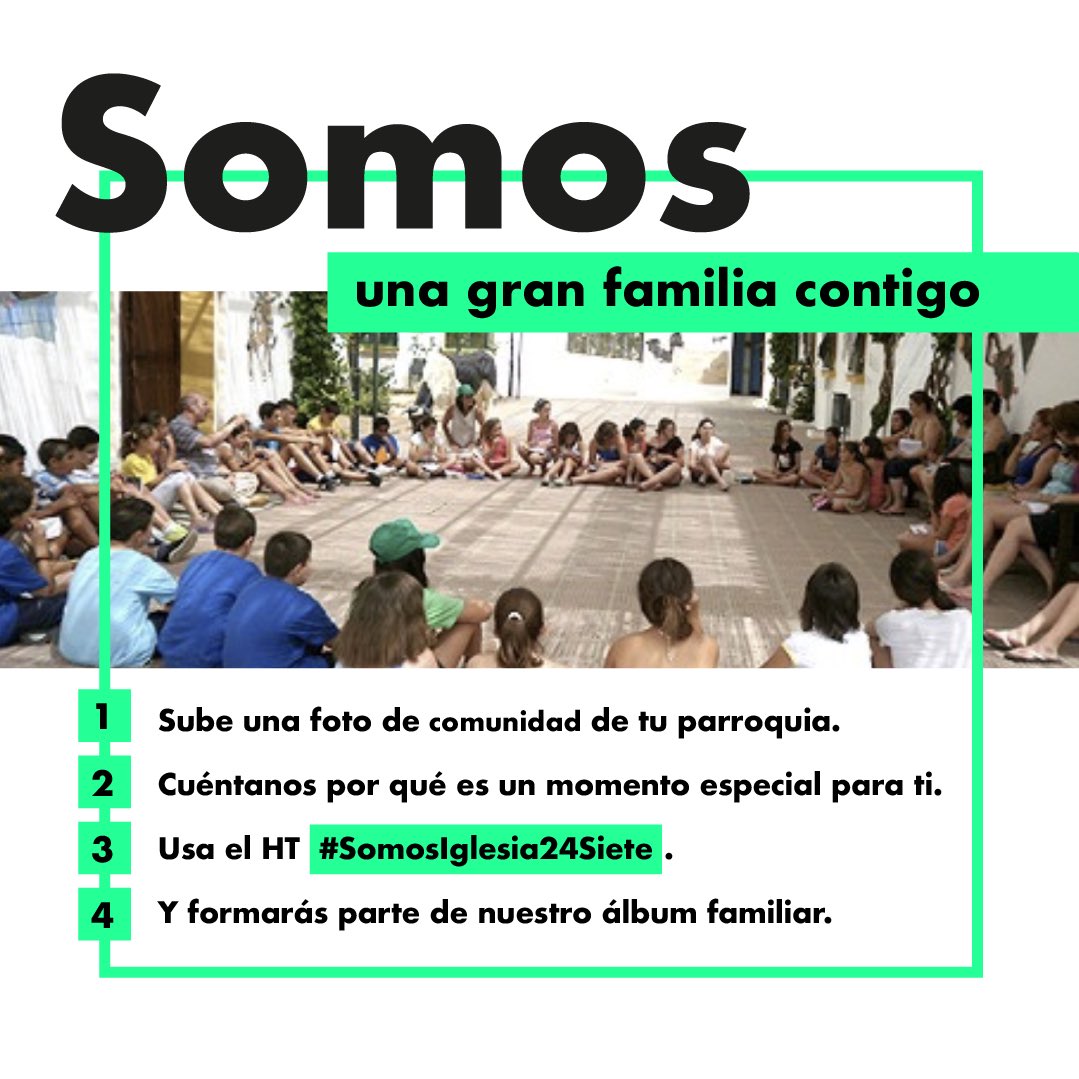 Celebramos el #DíaDeLaIglesiaDiocesana con el lema “Somos una gran familia contigo“
Somos una gran familia cuando ponemos al servicio de los demás lo que somos  y tenemos, colaborando con las iniciativas de ntra comunidad parroquial. 
¡¡Juntos logramos ser una ⛪️ viva!!