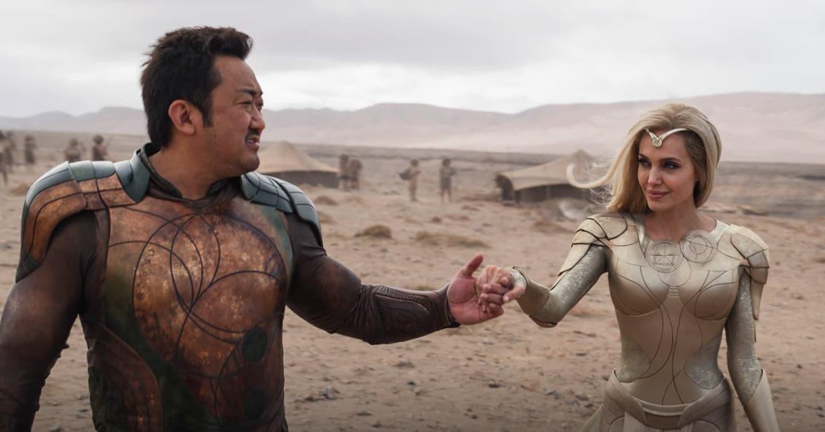 GSCinemas's tweet photo. And this two 💯✨💥💛🥰💛💛💛

#Eternals #Thena #Gilgamesh https://t.co/jFW5ntANZP