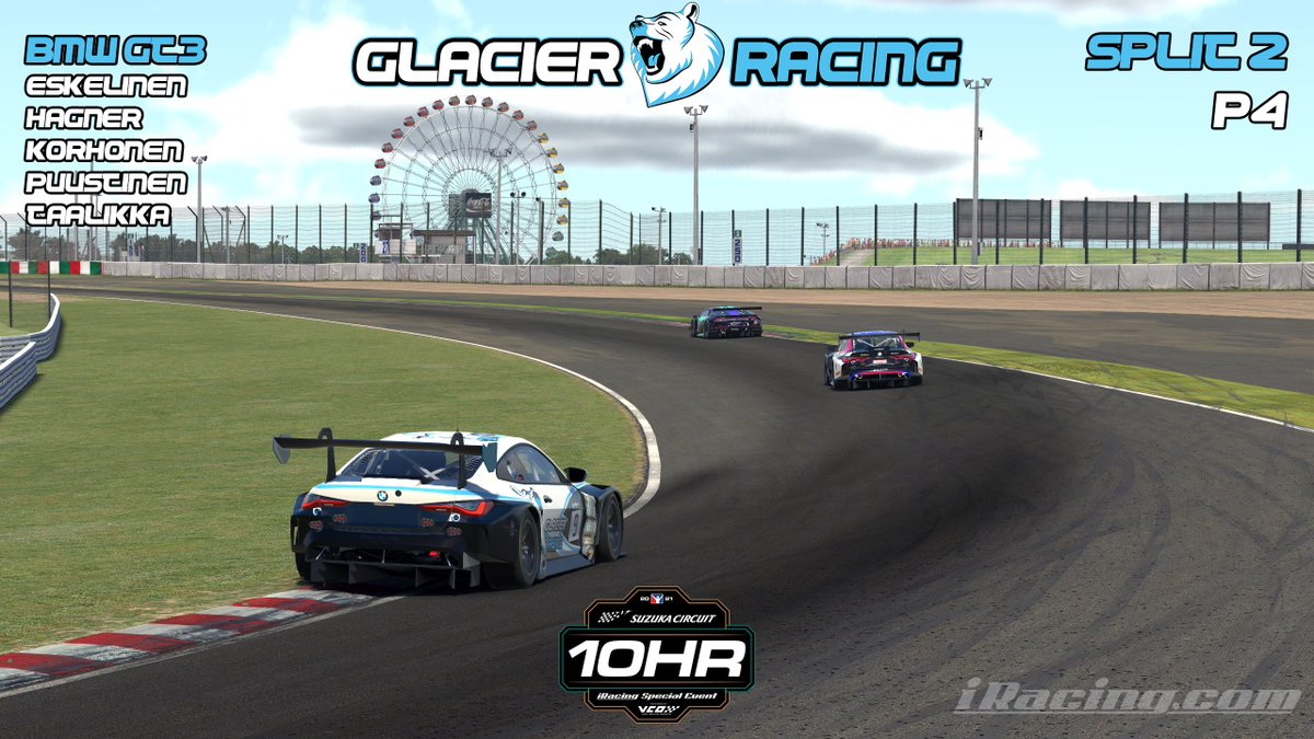 P4 for Glacier Racing in split 2 of <a href="/iRacing/">iRacing</a> Suzuka 10HR