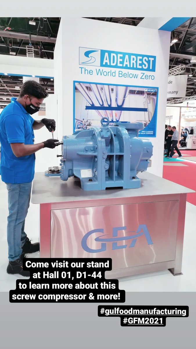 ADEARESTLLC's tweet photo. #ComeVisitUs
#GFM2021
#GulfoodManufacturing
#GulfoodManufacturing2021
#Exhibition
#SustainableRefrigerationSolutions
#Engineering #Innovation
#HVACR
#EnergyEfficient
#ColdChain #Industry
#UAE
#ADEAREST
#TheWorldBelowZero
#ATIGHoldingCompany https://t.co/NGA1OpCiJa