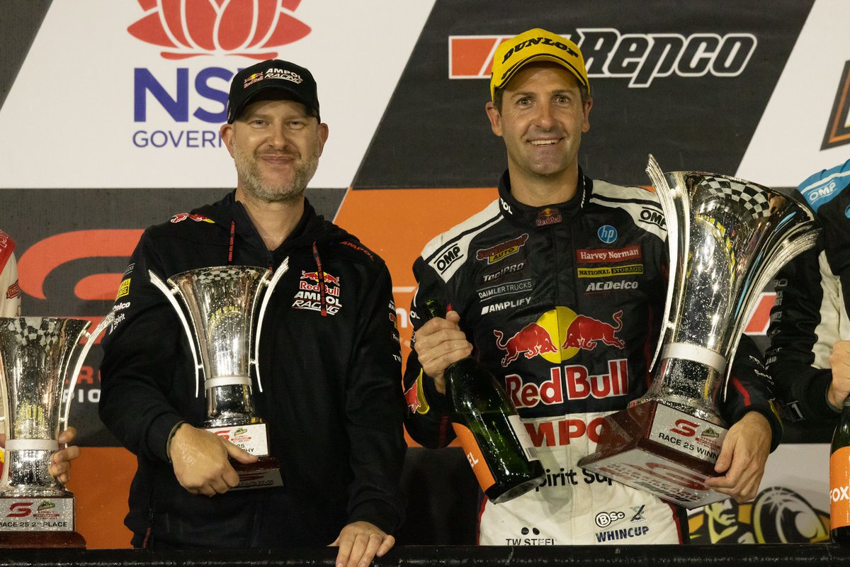 Wild race, relieved to be back on the top step 🏆 #RedBullAmpol