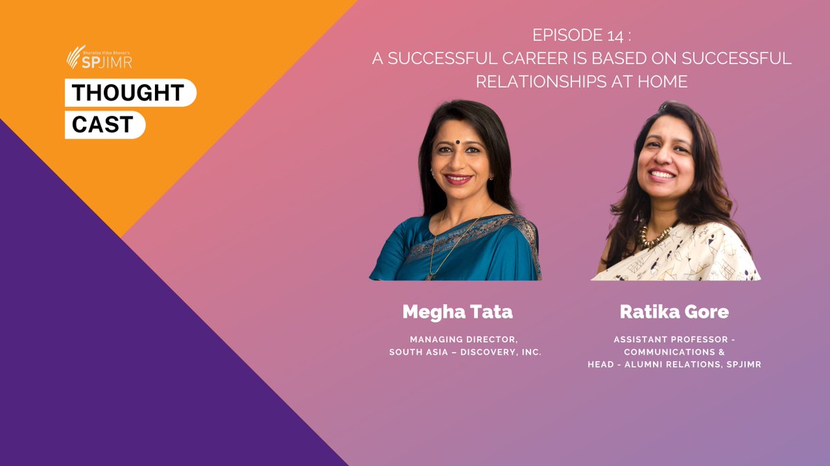 SPJIMR's tweet photo. What is the aspect of #leadership that is unique to the world of content? Megha Tata, MD, South Asia – @DiscoveryIncTV., discusses in this chat with #SPJIMR Prof.@RatikaPGore, in the latest episode of #ThoughtCast.
https://t.co/HuDk6aQaAW
#IamSPJIMR #podcast #media https://t.co/Jm8SqSDfVr