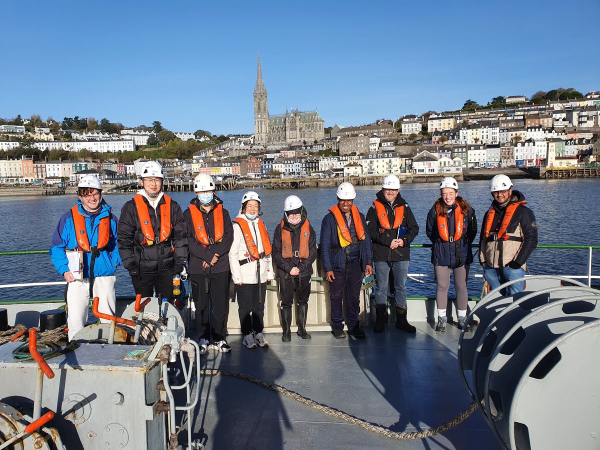 The UCD team on InfoMAR Celtic Voyager for the second day in Cork <a href="/UCD_Geography/">UCD Geography</a>