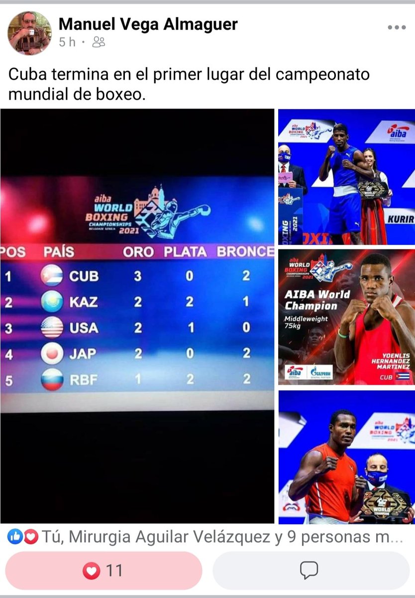 Yoalbys's tweet photo. Arriba Cuba y los cubanos. Se demuestra la calidad de la Escuela Cubana de Boxeo. Somos @UniversidadMoa @columbie2019 @yurisley_valdes @InderCuba @DiosdanisG @CubaMES @CIPerezRoque https://t.co/bkp2cntj5b