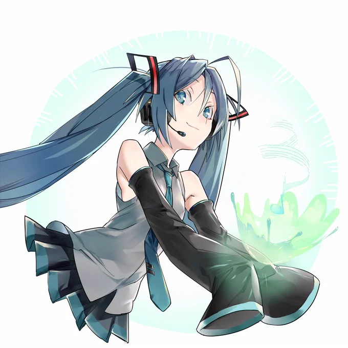 久々に初音ミクちゃん描きました!ミクさんは僕たちがどう変わっても変わらず歌っていてくれる。 