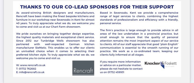 7OaksM1s's tweet photo. Big thanks to our co-lead sponsors - @RencraftKitchen and @KnockerFoskett - we really appreciate all your support. Please do check them out… details below: https://t.co/dAh7Bb7Rew