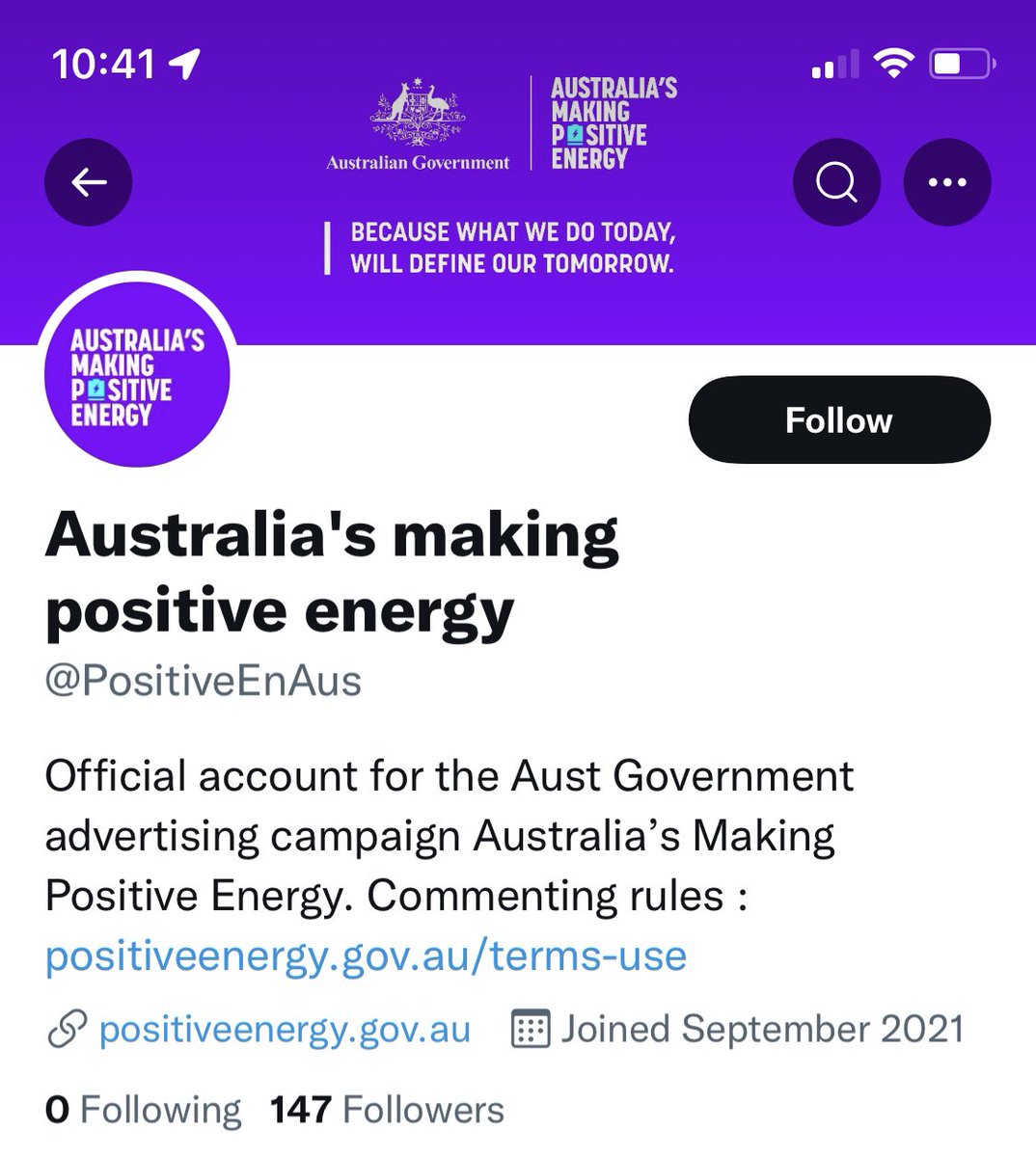 simonahac's tweet image. hey @jack &amp;amp; @Twitter, i keep seeing advertising from @PositiveEnAus on this platform — this is a political campaign, in violation of your policy on political advertising.

(#auspol, please RT if you agree.)