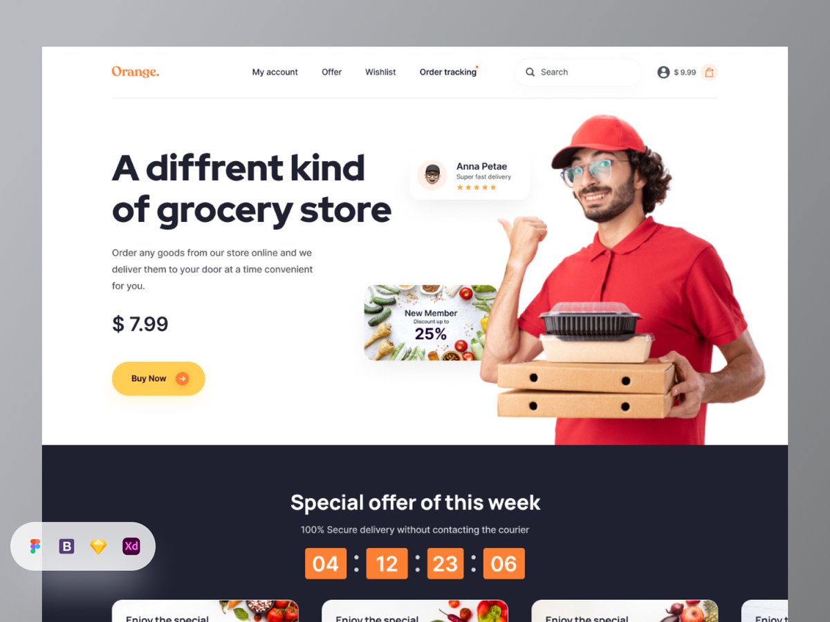 helloabutaher's tweet photo. Hello Design Lovers!
Here we come with another design.
Orange Online Grocery Store Website Template❤️
Download 14000+ Design Resources:👇
https://t.co/qv5RgQO5Of

#ui #ux #uidesign #uxdesign #design #freedesign #designresources #lifetimedeal #uihut #webtemplate #template https://t.co/Oam7QJEvvB