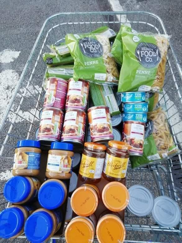 Volunteersnw's tweet photo. A small sampling of things to come for Tuesday's community fridge. Thanks to Tesco and Lidl, we have plenty of additional food for the week. Much more to come. (£2 for 10 items, Tuesday between 10am and noon). https://t.co/W8qhvamdrO