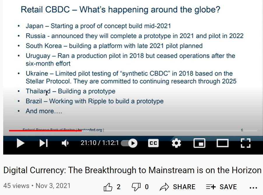 sentosumosaba's tweet photo. And again, Jim Cunha, VP Secure Payments and FinTech at the Federal Reserve Bank of Boston shows his slide of @Ripple working with Brazil to build a prototype CBDC. https://t.co/JBk3Zg29Wi https://t.co/oK6yYPbBWA