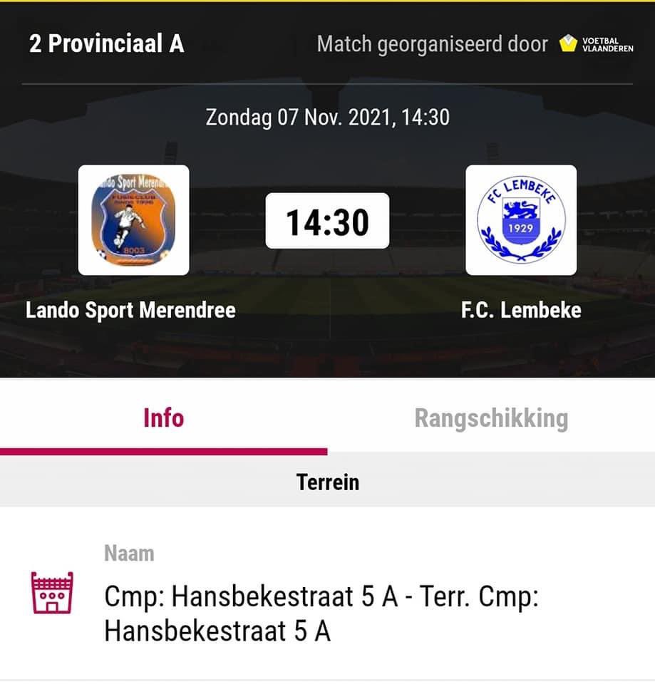 FCLembeke's tweet photo. #matchday speeldag 10 en vandaag trekken we naar LS Merendree. Let wel: match om 14:30. Supporters op post! https://t.co/fEHaKfGlGy